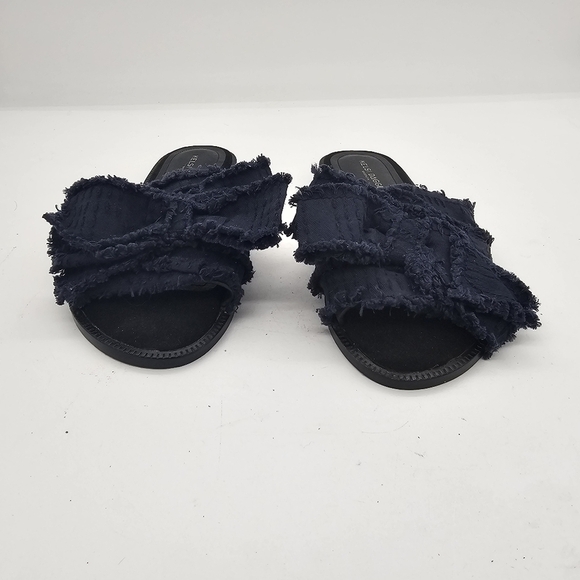Kelsi Dagger Brooklyn Revere Bow Slides Navy Size 6 - Picture 3 of 8